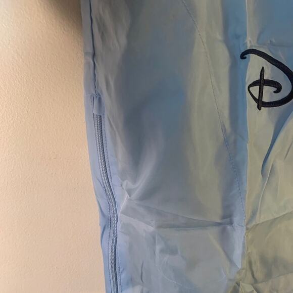 DISNEY PARKS Unisex Adult Blue/Grey Rain Jacket with Fold Up Pouch / Size: XS-S - Picture 9 of 11